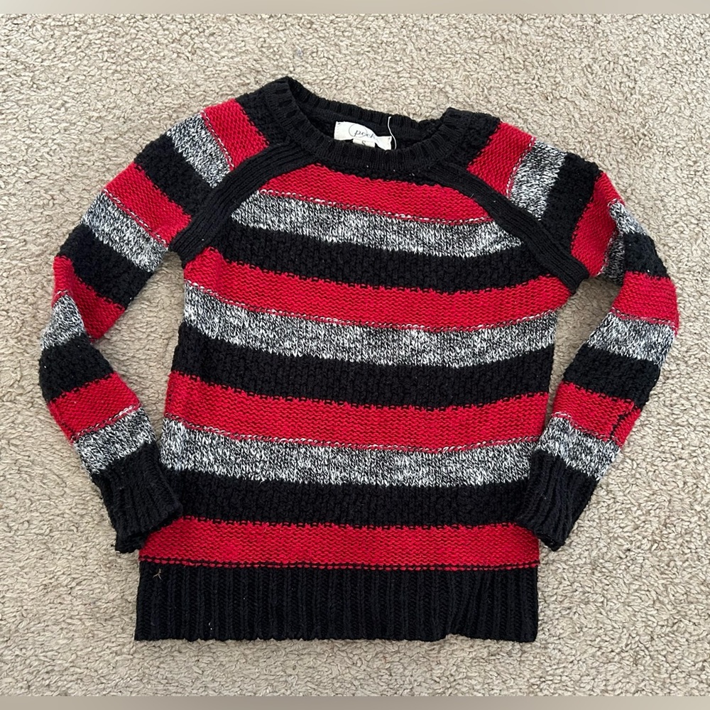 PEEK Toddler Girl striped Knit Sweater S (4-6)